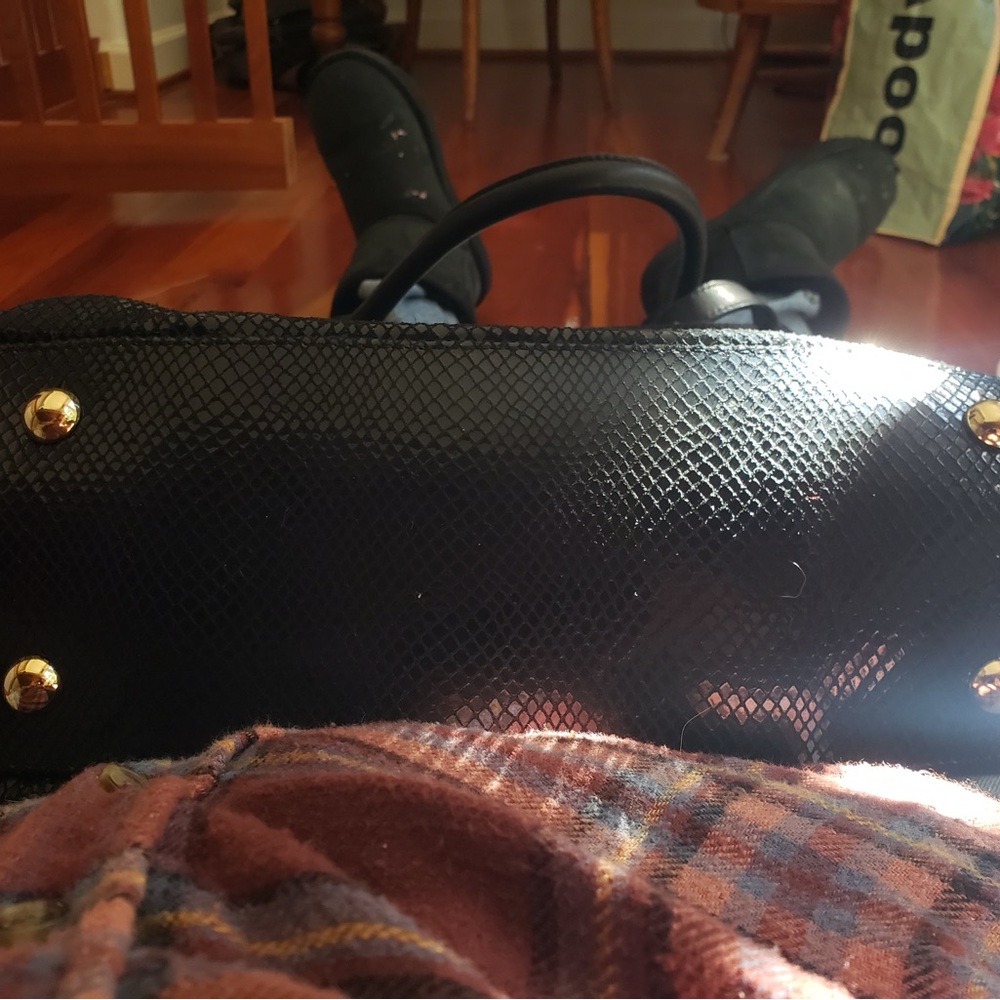 Pietro Alessandro Black Python-Embossed Tote - image 2